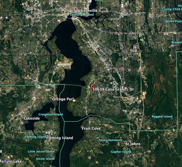 MAP of Jacksonville