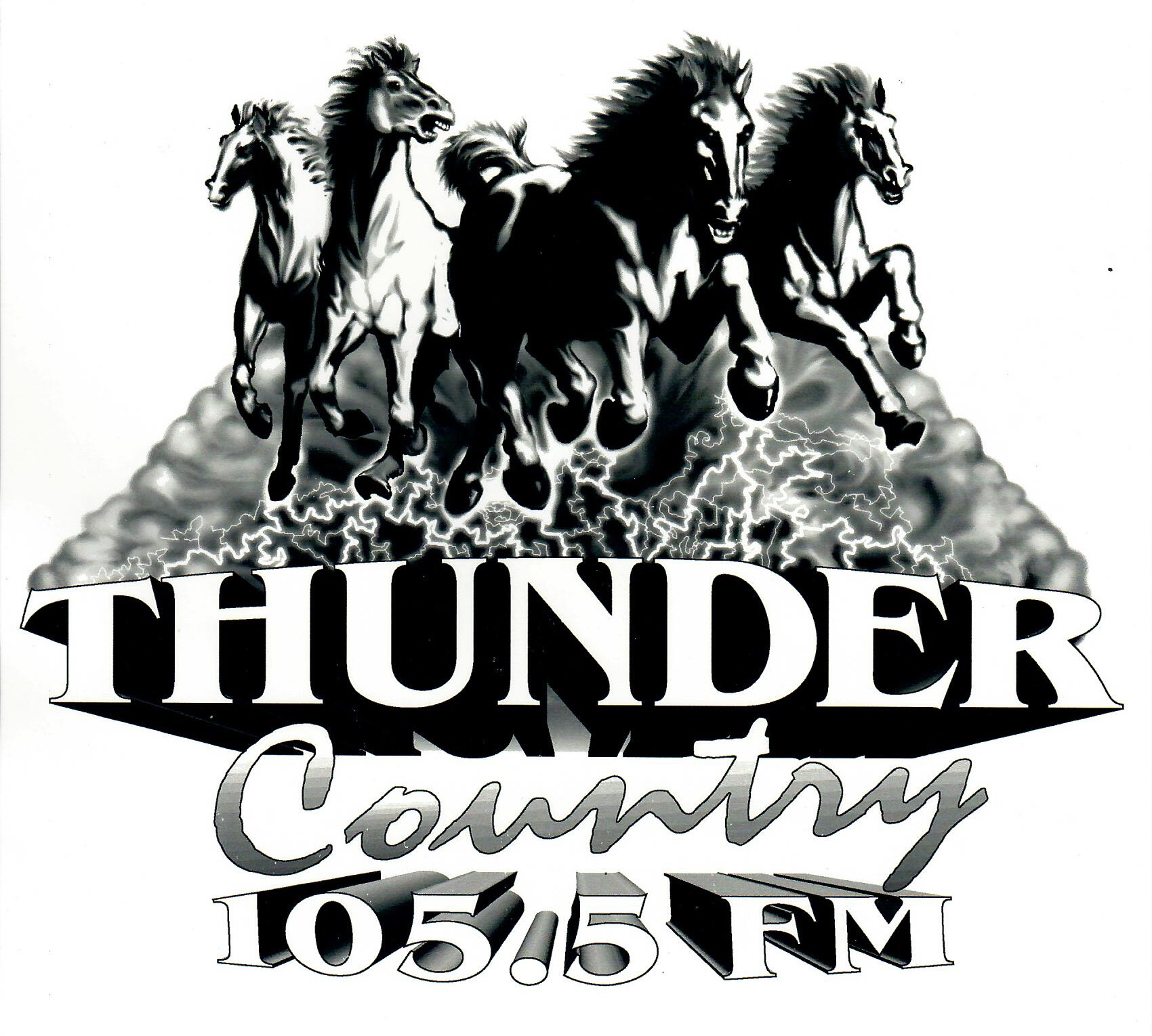 Thunder 105.5 FM T-Shirt Identity - PhotoShop and Illustrator