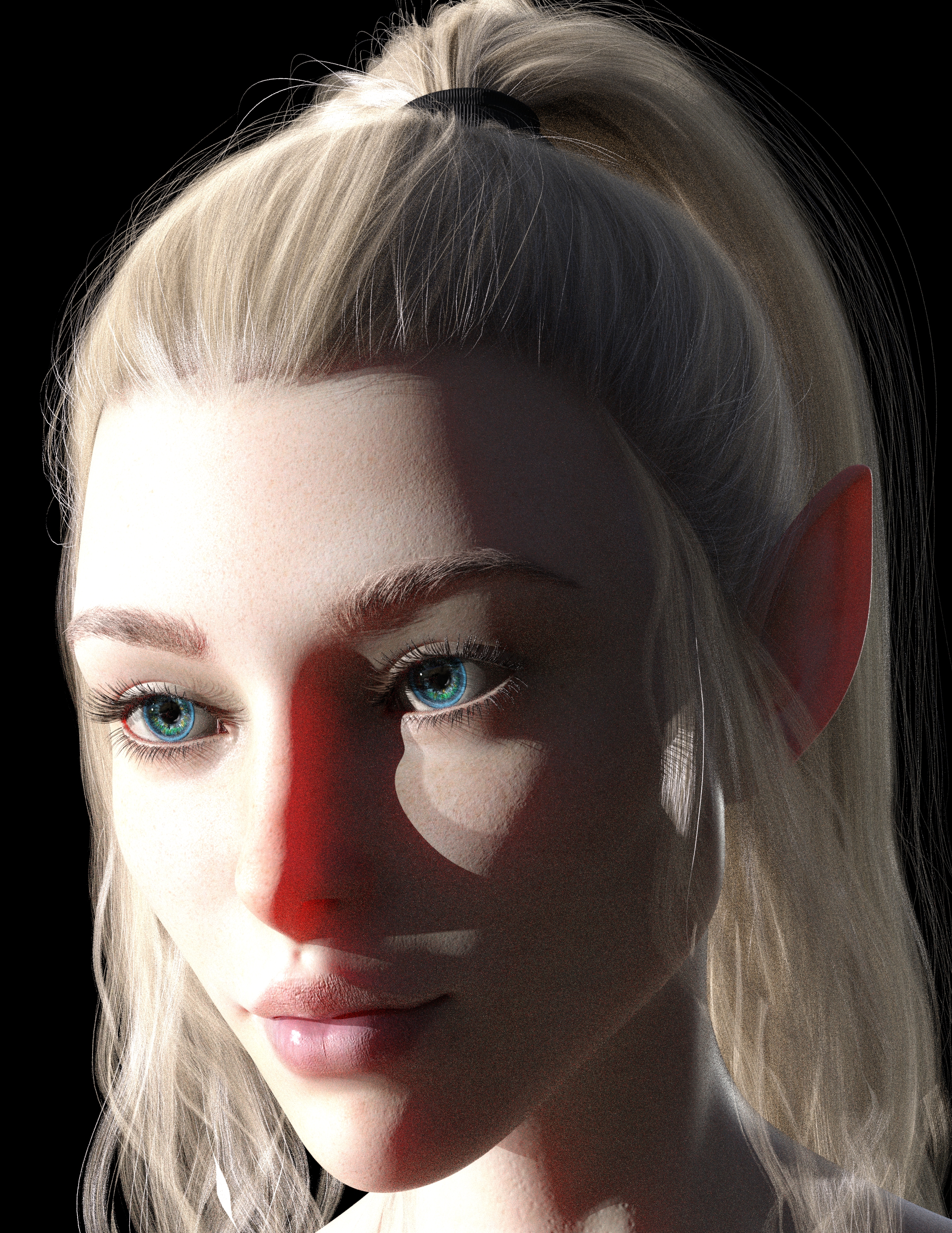 Aennir's Face - DAZ 3D studio Render